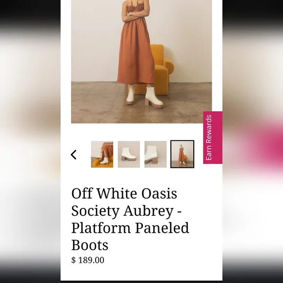 Oasis Society Aubrey Platform Vegan Leather Paneled Zip Boots Cream 7 - Picture 14 of 14